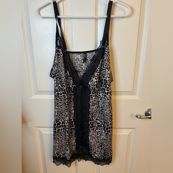 Torrid Leopard Print Microfiber & Lace Babydoll Chemise Women’s 3XL - Picture 2 of 4